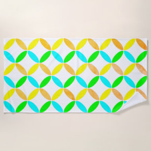 Ellipse Pattern Abstract Art Beach Towel