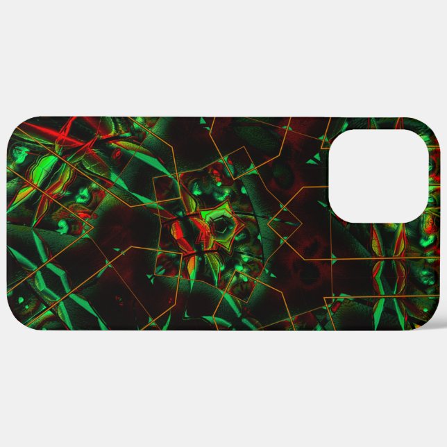 Elliptical destroyed, up lines flashy green to red Case-Mate iPhone case (Back (Horizontal))