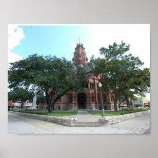 Ellis County Courthouse, Waxahachie, Texas Poster