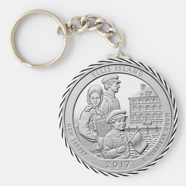 ELLIS ISLAND COIN KEY RING (Front)