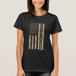 Ellis Island Historic Site Immigrant Desert Camo D T-Shirt