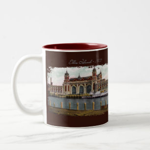 Ellis Island Painted Coffee Mug