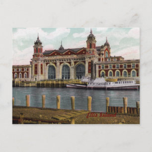 Ellis Island Vintage Postcard