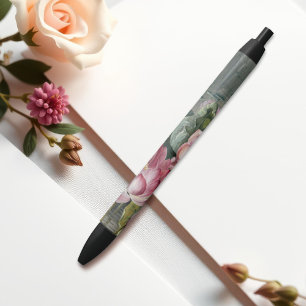 Ellis Rowan Sacred Lotus Water Lily Vintage Flower Black Ink Pen