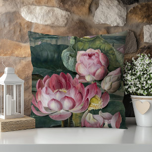 Ellis Rowan Sacred Lotus Water Lily Vintage Flower Cushion