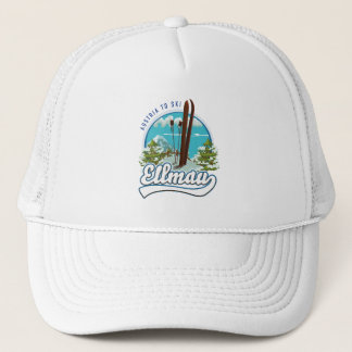 Ellmau Austria to ski logo Trucker Hat