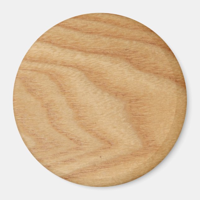 Elm Woodgrain Large Round Magnet (Front)