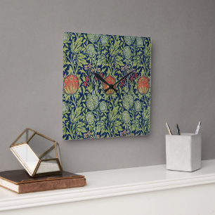 Elmcote, 1900 by William Morris Square Wall Clock