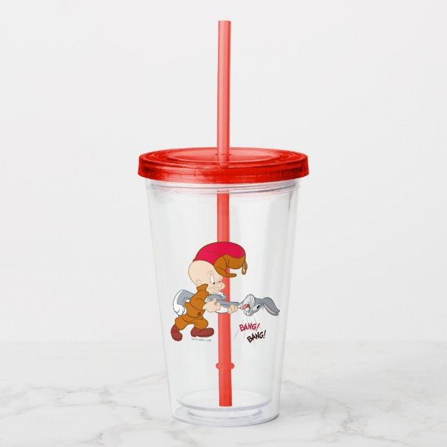 ELMER FUDD™ and BUGS BUNNY™ Acrylic Tumbler (Front)