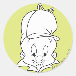 ELMER FUDD™ Head Shot Classic Round Sticker