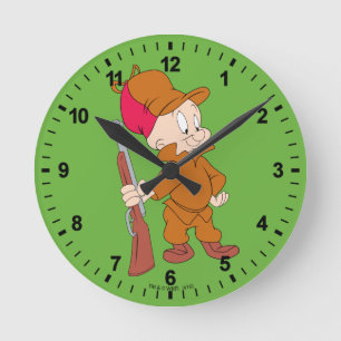 ELMER FUDD™   With Gun Round Clock