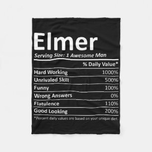 Elmer Nutrition Funny Birthday Personalised Name G Fleece Blanket