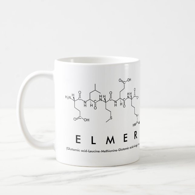 Elmer peptide name mug (Left)