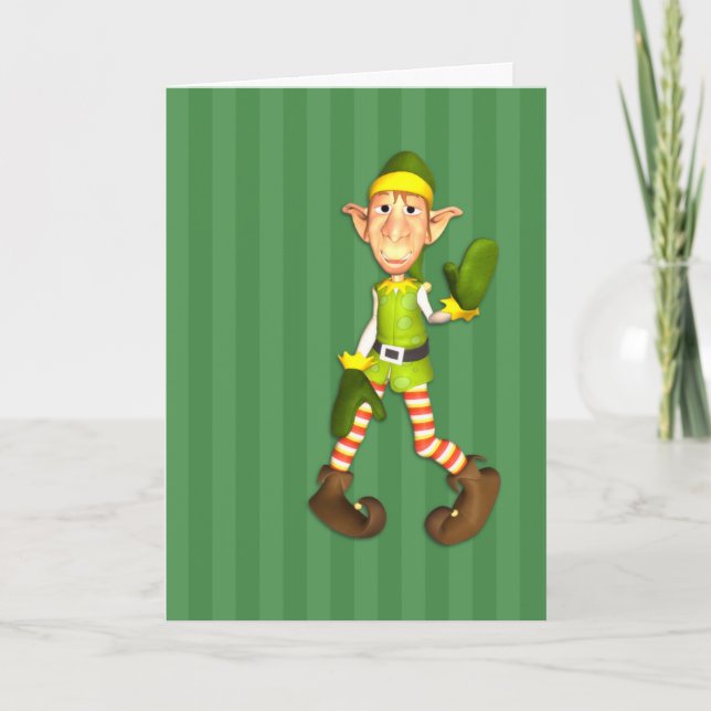 Elmer The Elf Christmas Card (Front)