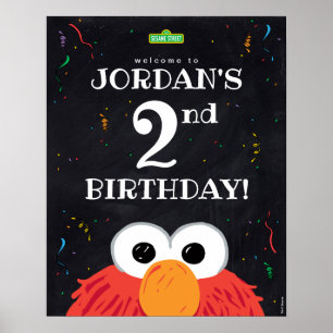 Elmo   2nd Birthday Welcome Poster