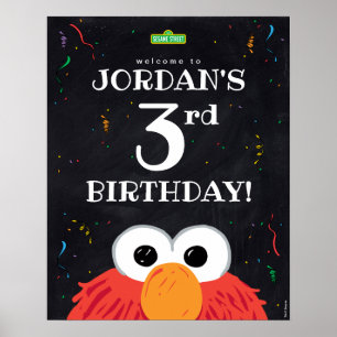 Elmo   3rd Birthday Welcome Poster
