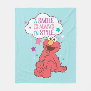 Elmo A Smile is Always in Style Fleece Blanket