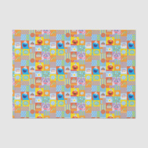 Elmo, Abby, and Cookie Monster Birthday Pattern Tissue Paper