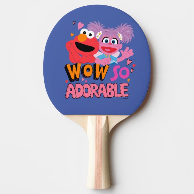 Elmo & Abby | Wow So Adorable Ping Pong Paddle (Front)