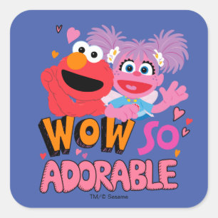 Elmo & Abby Wow So Adorable Square Sticker