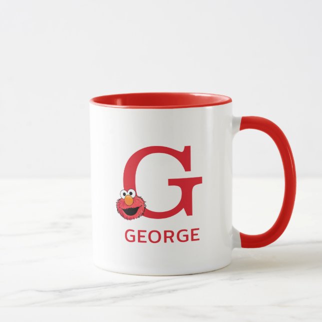 Elmo Add Your Name & Monogram G Mug (Right)