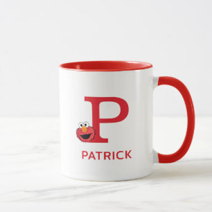 Elmo Add Your Name & Monogram P Mug