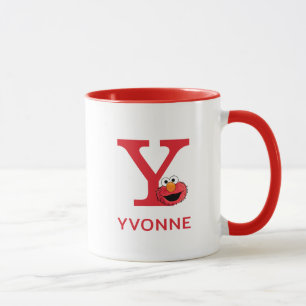 Elmo Add Your Name & Monogram Y Mug
