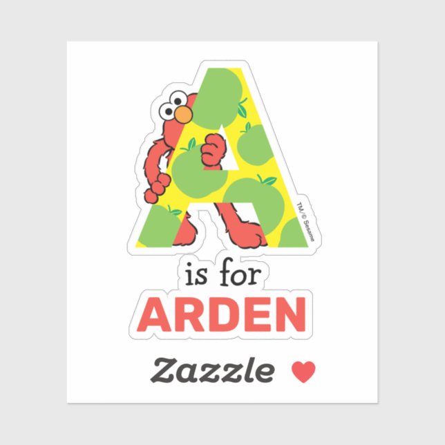 Elmo Alphabet | A Apple (Sheet)