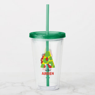Elmo Alphabet   A Apple Acrylic Tumbler