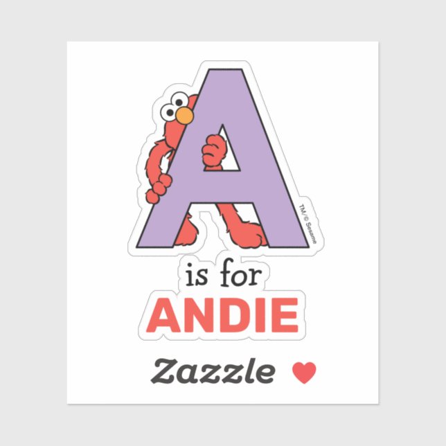 Elmo Alphabet | A Purple (Sheet)