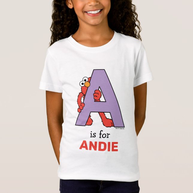 Elmo Alphabet | A Purple T-Shirt (Front)