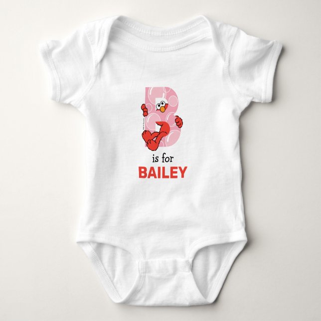 Elmo Alphabet | B Bubbles Baby Bodysuit (Front)