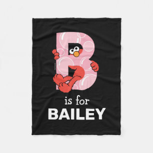 Elmo Alphabet B Bubbles Fleece Blanket