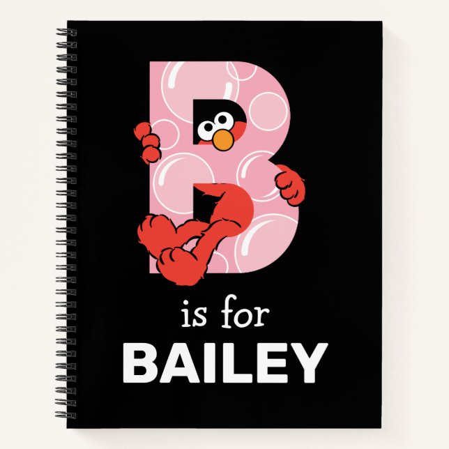 Elmo Alphabet | B Bubbles Notebook (Front)