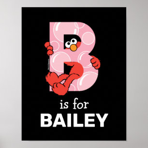 Elmo Alphabet B Bubbles Poster