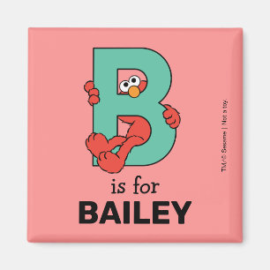 Elmo Alphabet B Teal Magnet