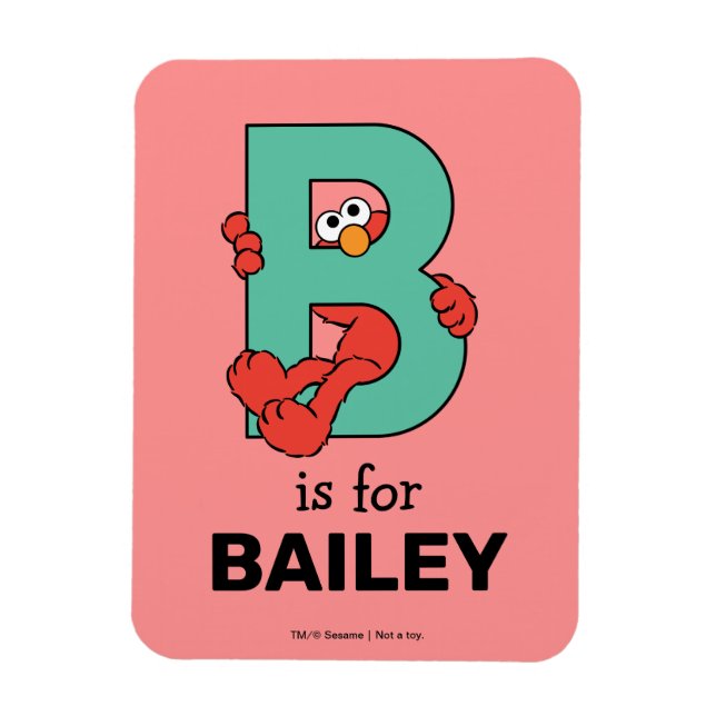 Elmo Alphabet | B Teal Magnet (Vertical)