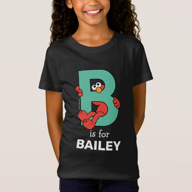 Elmo Alphabet | B Teal T-Shirt (Front)