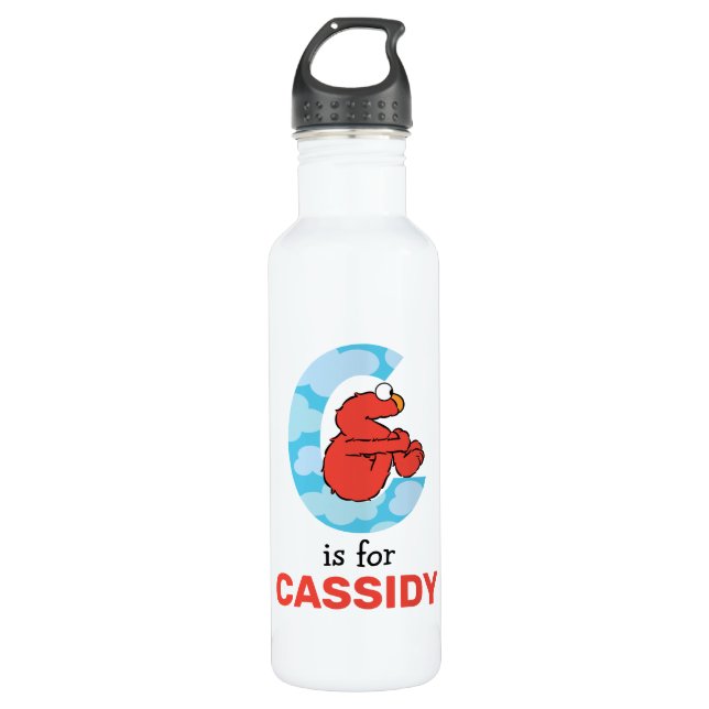 Elmo Alphabet | C Clouds 710 Ml Water Bottle (Front)