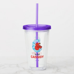Elmo Alphabet C Clouds Acrylic Tumbler