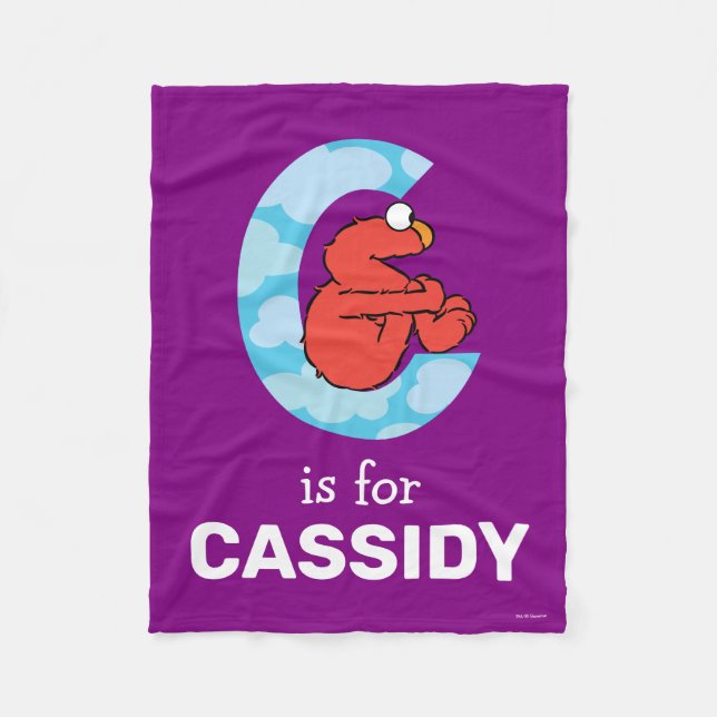 Elmo Alphabet | C Clouds Fleece Blanket (Front)