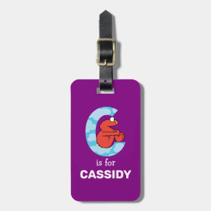 Elmo Alphabet C Clouds Luggage Tag