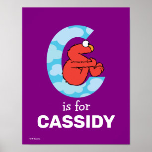 Elmo Alphabet C Clouds Poster