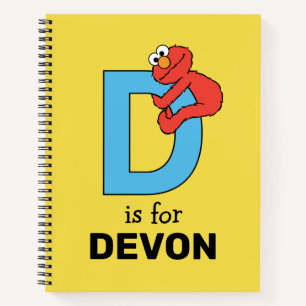 Elmo Alphabet   D Blue Notebook