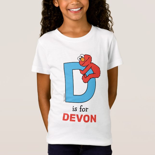 Elmo Alphabet | D Blue T-Shirt (Front)