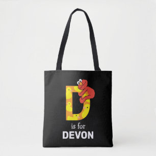 Elmo Alphabet   D Duck Tote Bag
