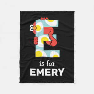 Elmo Alphabet   E Eggs Fleece Blanket
