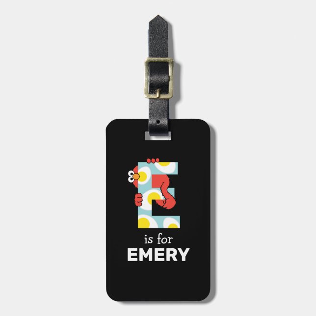 Elmo Alphabet | E Eggs Luggage Tag (Front Vertical)
