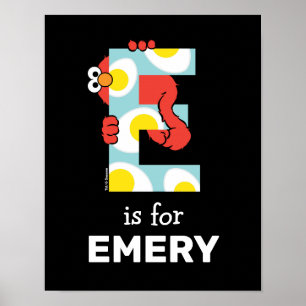 Elmo Alphabet E Eggs Poster
