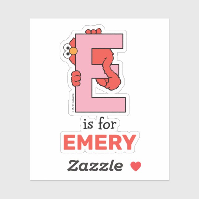 Elmo Alphabet | E Pink (Sheet)